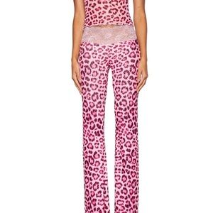 I.AM.GIA Pink Leopard Print Silo Pants